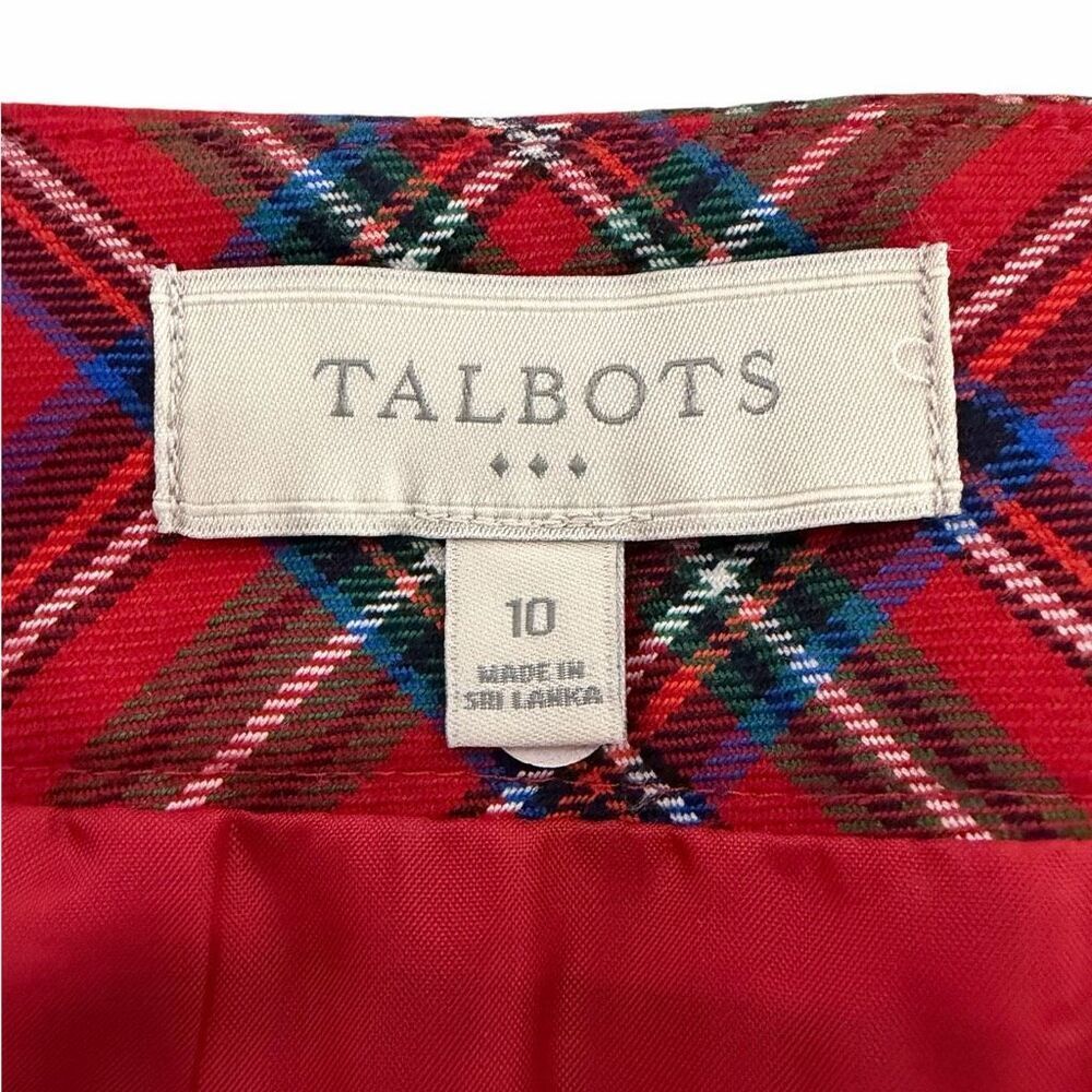 Talbots Women’s Red Plaid Size 10 Skirt Holiday - Picture 3 of 5